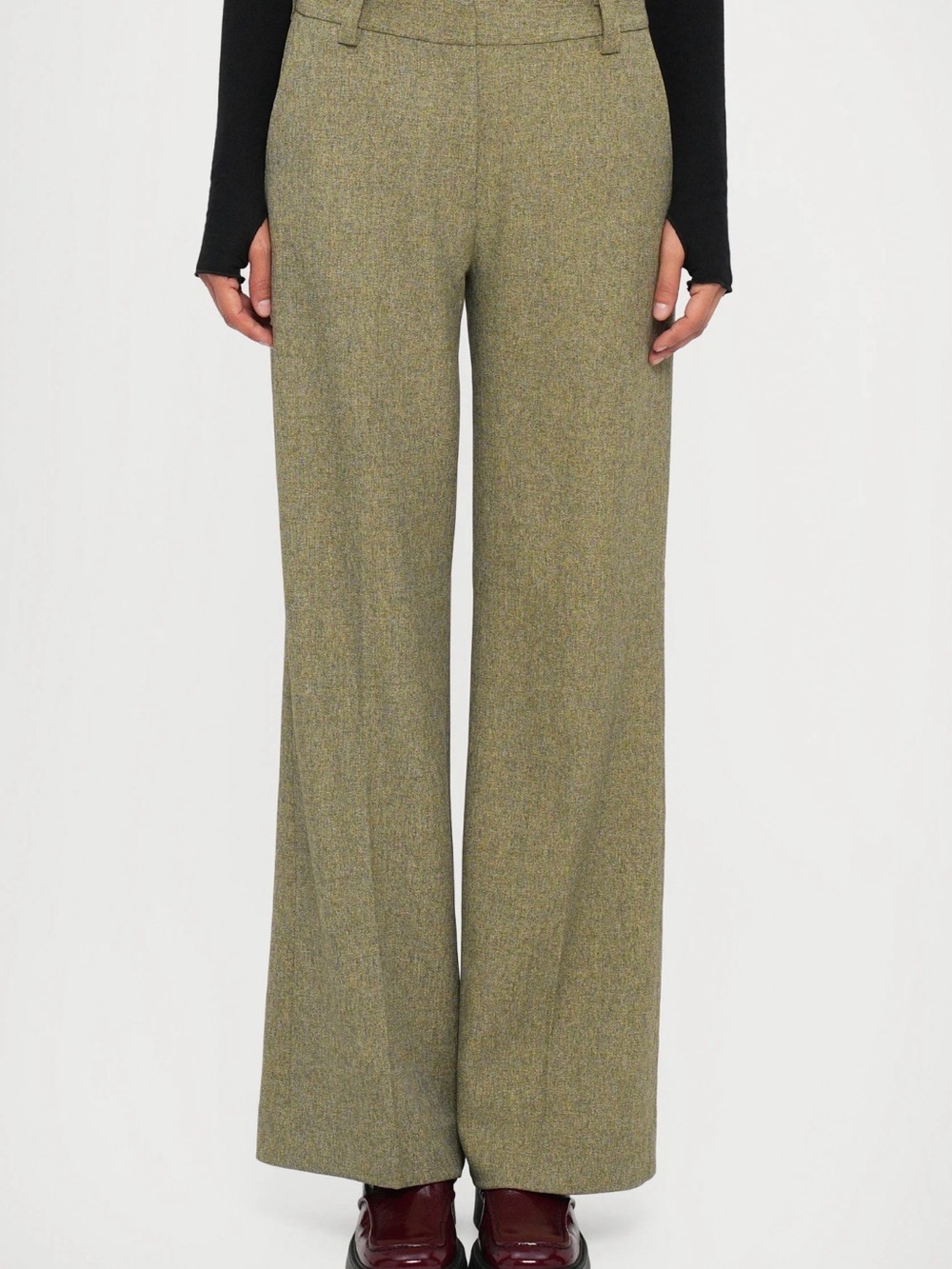 Baum und pferdgarten Tailored Olive Wide-Leg Pantsuit blazer and pants size 4 - Picture 7 of 10
